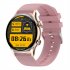 Hk8pro Smart Watch 1 36 inch Amoled Screen Bluetooth compatible Calling Voice Control Bracelet Ip68 Waterproof Gold pink silicone strap