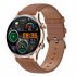 Hk8pro Smart Watch 1 36 inch Amoled Screen Bluetooth compatible Calling Voice Control Bracelet Ip68 Waterproof golden brown leather belt