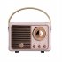 Hm11 Classic Retro Bluetooth compatible Speaker Audio Sound Stereo Portable Decorative Mini Travel Music Player pink