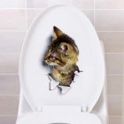 Hole View 3D Cat Wall Sticker Bathroom Toilet Living Room Home Decor Animal Vinyl Decals Poster XH2002