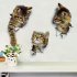 Hole View 3D Cat Wall Sticker Bathroom Toilet Living Room Home Decor Animal Vinyl Decals Poster XH2002