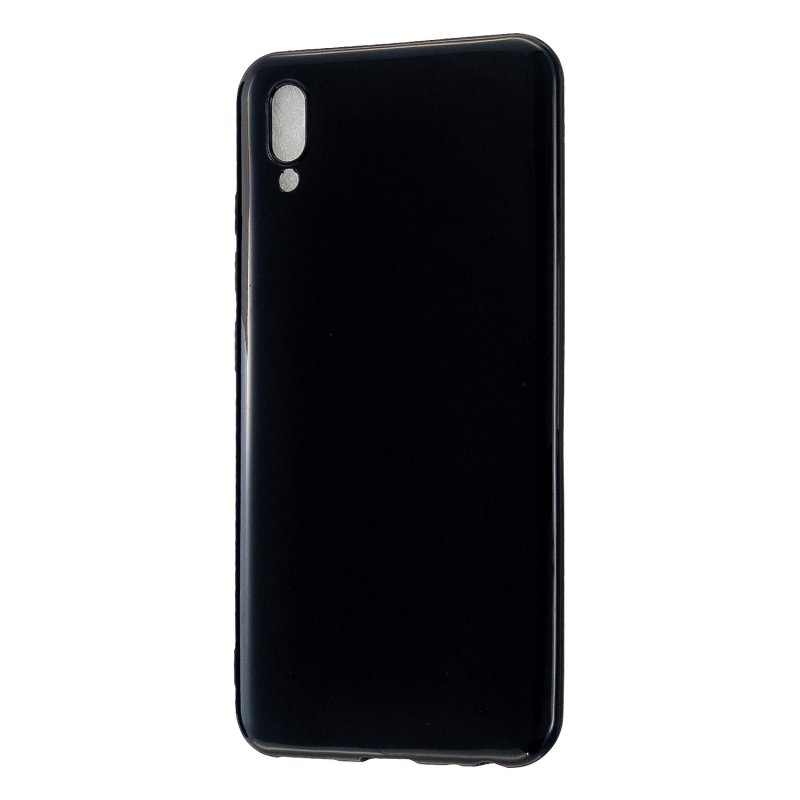 For VIVO Y93/Y95 Mobile Phone Case Glossy Finish Lightweight TPU Cellphone Cover Anti-scratch Overal Protection Shell Bright black