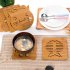 Hollow Out Wooden Coasters Kitchen Tableware Thickened Anti hot Insulation Non slip Pad