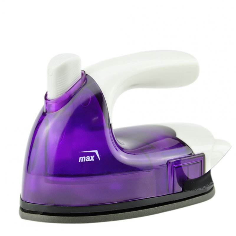 Home 220v 30W Handheld Portable Electric Iron Mini Clothes Coated Bottom Plate Ironing Steamers purple_132x88x90mm