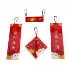 Home Chinese  New  Year  Couplets  Set Waterproof Moisture-proof Self-adhesive Lanyard Dual-mode Spring Festive Text Mini Pendant Good luck