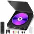 Home DVD VCD Hd Video Player Hi fi Stereo Speakers 1080P Multi functional Portable Mini Cd Player black