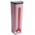 Home Disposable Bags Storage Container Wall mounted Removeable Plastic Bags Organizing Box Light pink