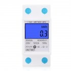 Home LCD Digital Display Power Consumption Meter Single Phase Energy Meter 5 32A 230V 50Hz White