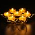 Home Lotus Shape Butter Lamp Holders Candlestick for the Buddha Single layer 7 plates