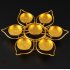 Home Lotus Shape Butter Lamp Holders Candlestick for the Buddha Single layer 7 plates