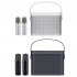 Home Mini Karaoke Speaker Kit Wireless Bluetooth compatible Dual Microphone Speaker Small Audio Ktv Set White