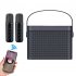 Home Mini Karaoke Speaker Kit Wireless Bluetooth compatible Dual Microphone Speaker Small Audio Ktv Set Black