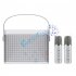 Home Mini Karaoke Speaker Kit Wireless Bluetooth compatible Dual Microphone Speaker Small Audio Ktv Set White