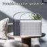 Home Mini Karaoke Speaker Kit Wireless Bluetooth compatible Dual Microphone Speaker Small Audio Ktv Set White