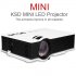 Home Movie Projector has a 34 to 130 inch image size and with native Resolution of 800x480   and inputs for AV  HDMI  VGA  USB  micro SD Card its very versatile