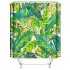 Home Plant Leaves Painting Shower  Curtains Waterproof Bath Curtain Decoration 180 180cm