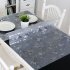 Home Transparent Cosmos Pattern Waterproof Soft Glass Table Cover 60x60cm