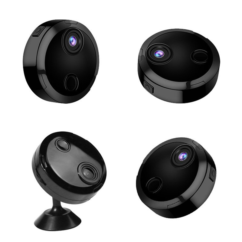 Home Wifi Wide-angle Wireless  Camera High-definition Night Vision 1080p Home Security Camera black