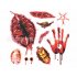 Horrible Halloween Tattoo Sticker Scar Design Temporary Tattoo Sticker 4 15 21cm