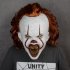 Horror Stephen King 2 Pennywise Clown Joker Mask Halloween Cosplay Costume Prop Dental no light