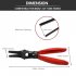 Hose Removal Pliers Car Oil Pipe Separation Pliers Pipe Buckle Removal Tool Fuel Pipe Separator Pliers separation pliers  red handle 