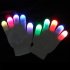 Hossen   White Raver Gloves  6 Modes  Multicolor  Red green blue LED Lights in Each Fingertip  Small