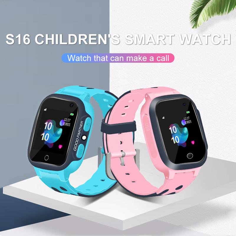 S16 1.44-inch Touch Screen SOS Waterproof Positioning Super-long Standby Smart Children's Telephone Watch 