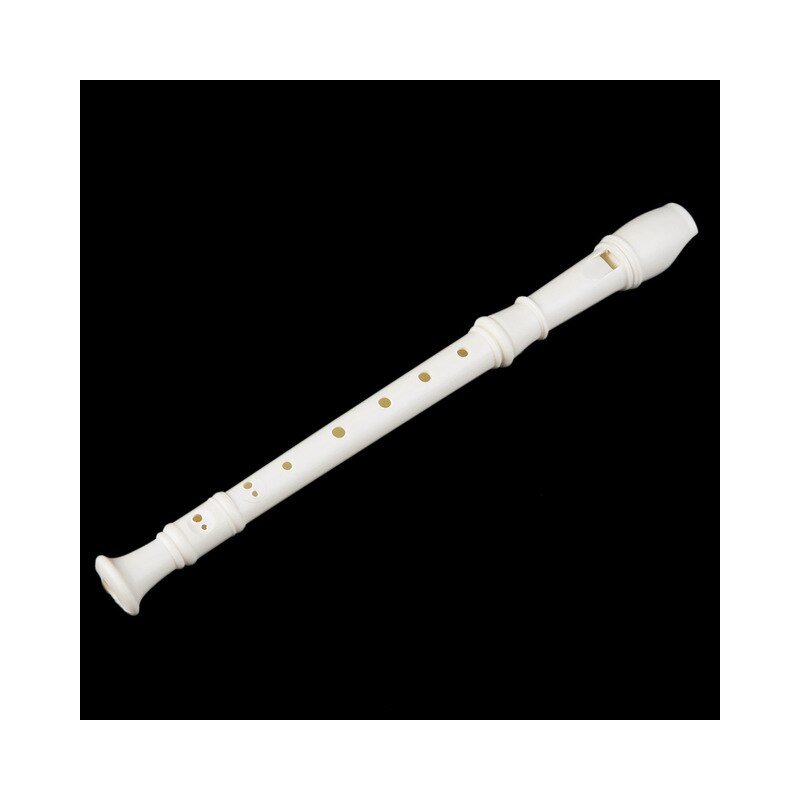 Hot! 3pcs Portable Size White ABS Resin Instrument Musical Soprano Recorder Long Fingering Early Education  For Children