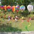 Hot Air Balloons Wind Spinner Striped Windsock Curlie Tail Colorful Kinetic Hanging Decoration Garden Yard Outdoor Toy  stripe