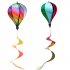 Hot Air Balloons Wind Spinner Striped Windsock Curlie Tail Colorful Kinetic Hanging Decoration Garden Yard Outdoor Toy  Sequins