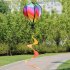 Hot Air Balloons Wind Spinner Striped Windsock Curlie Tail Colorful Kinetic Hanging Decoration Garden Yard Outdoor Toy  Sequins