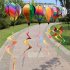 Hot Air Balloons Wind Spinner Striped Windsock Curlie Tail Colorful Kinetic Hanging Decoration Garden Yard Outdoor Toy  water chestnut