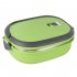 Hot Thermal Insulated Bento Stainless Steel Food Container Lunch Box 1 2 3 Layer Styles Double Layer Colors Green