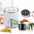 Household Air Fryer 4 8l Large Capacity Automatic Cooking Accessories For Healthy Oil free Low Fat Cooking white EU plug