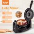 Household Cake Machine  Stainless Steel Rotating Cake Maker With Non stick Plate  1800W Even Heating  Locking And Cool Touch Handles  For Commercial Use  EU Plu