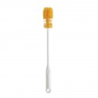 Household Cleaning Brush With Long Handle Strong Cleaning Ability Bottle Washing Brush white + yellow