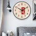 Household Fashion Chinese Style Simple Wall  Clock Precise Quartz Silent Movement Living Room Bedroom Decoration  Without Battery  4009 gold frame black needle