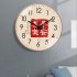 Household Fashion Chinese Style Simple Wall  Clock Precise Quartz Silent Movement Living Room Bedroom Decoration  Without Battery  4009 gold frame black needle