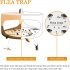 Household Flea Trap Light Safe Non toxic Tasteless Flea Sticky Trap For Living Room Bedroom Kitchen Toilet US plug
