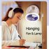 Household Folding Fan With Led Light Portable Multi function Wall Mounted Rechargeable Rotating Ceiling Fan  without lights 