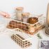 Household Iron Art Storage Basket Kitchen Bedroom Sundries Snacks Organizer Basket Black White black M