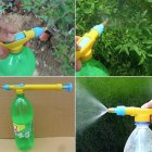 Household Manual Push/Pull Pressure Sprayer Atomizer Spray Nozzle for Bottle Disinfecting Watering yellow