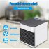 Household Mini Air Conditioner USB Personal Space Cooler Portable Air Cooler LCD Digital Display Desktop Fan Black and white