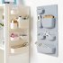 Household Paste Type Punch free Wall Hanging Storage Rack Vertical blue gray 21 5   21 5cm
