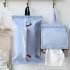 Household Solid Color Cotton Linen Tissue Box  Dark blue Tissue bag