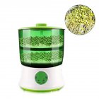 Household Sprouter Machine Large-capacity Double Layer Automatic Bean Sprouts Growing Machine 110V US plug
