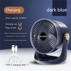Household Table Air Circulation Electric Fan 180 Degrees Usb Rechargeable 2400mah Battery Wall Mounted Cooling Fann