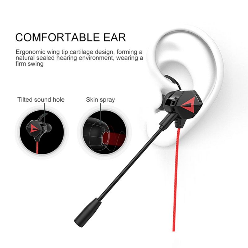Eat Chicken Gaming Earphones Stereo PC Bass with Mic Wired Vibration Games Headphoe PUBG Earphones  