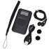 Hrd 104 Pocket Am Fm Radio LCD Digital Radio frequency Display Rechargeable Mini Stereo Radio With Driver Speaker grey