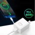 Huawei Supercharge USB Fast Charger 10V 4A 40W Adapter 5A Type C Cable for Honor 10 Magic 2 P20 P30 pro White